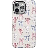 Casely iPhone 15 Pro Case | Coquette Girlie | Pastel Bows | Bold Protective Design | Compatible with MagSafe