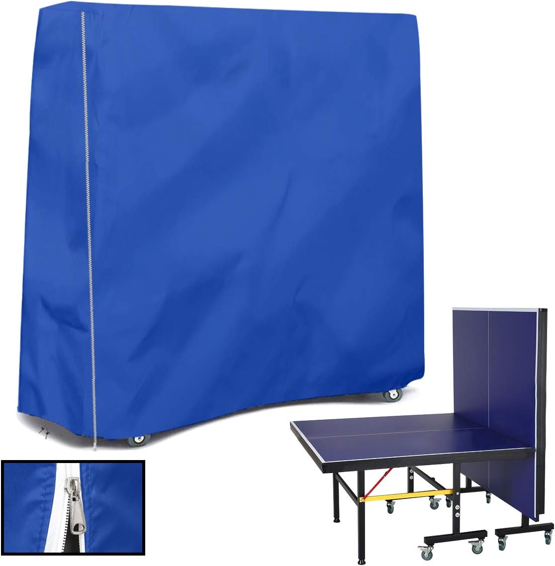 SoGuDio Table Tennis Table Cover, International Standard Size, Table Tennis Table Cover for Folding, Sun Protection rain Protection Dust Protection Indoor/Outdoor (Blue) : Sports & Outdoors