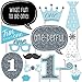 Big Dot of Happiness 1st Birthday Boy - Fun to be One First Party Photo Booth Props Kit 20 Count