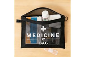 Medicine Travel Bag Portable Medical Organizer Pouch for Pills First Aid Supplies Emergency Kit Energy Supplement Storage Wat