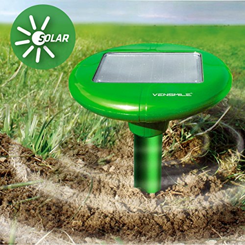 Vensmile mole solar repellent chaser Voles Gopher Mice and Rats at outdoor garden lawn