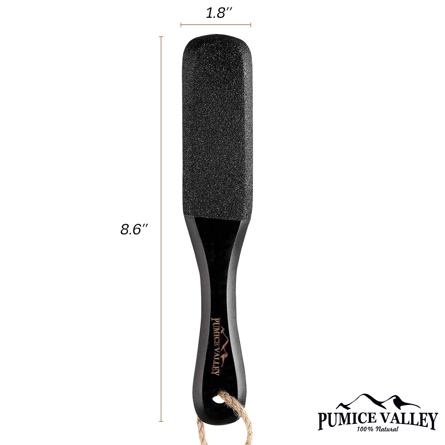 Pumice Stone Foot Scrubber - Pedicure Foot File with Handle for Dry Dead Skin - Callus Remover for Feet - Foot Scraper - Exfoliating Brush for Heels, Elbows, Hands : Beauty