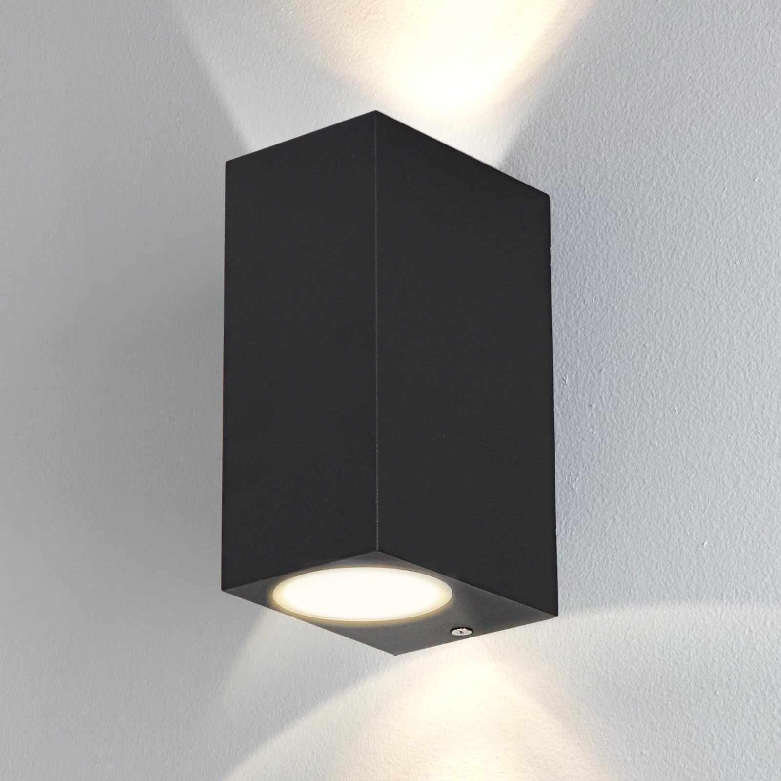 Kerry Outdoor Wall Lights, Rectangle Up Down Wall Lighting, Waterproof IP44 Modern Black Aluminum Lamp, Gu10 Exterior Wall Sconce for Indoor,, Porch, Patio, Garden, Corridor, Garage (KY-200201) — image 1