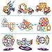 Magnetic Blocks Building Set Toys For Kids TOQIBO 96PCS Magnet Tiles Educational Building tiles Construction Toys For Boys Girls With Storage Bag