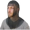 Armory Replicas Medieval Chainmail Coif Armor, Mild Steel, 18.75 Inches Silver