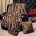 Best Home Fashion Coyote Faux Fur Throw Blanket - 58