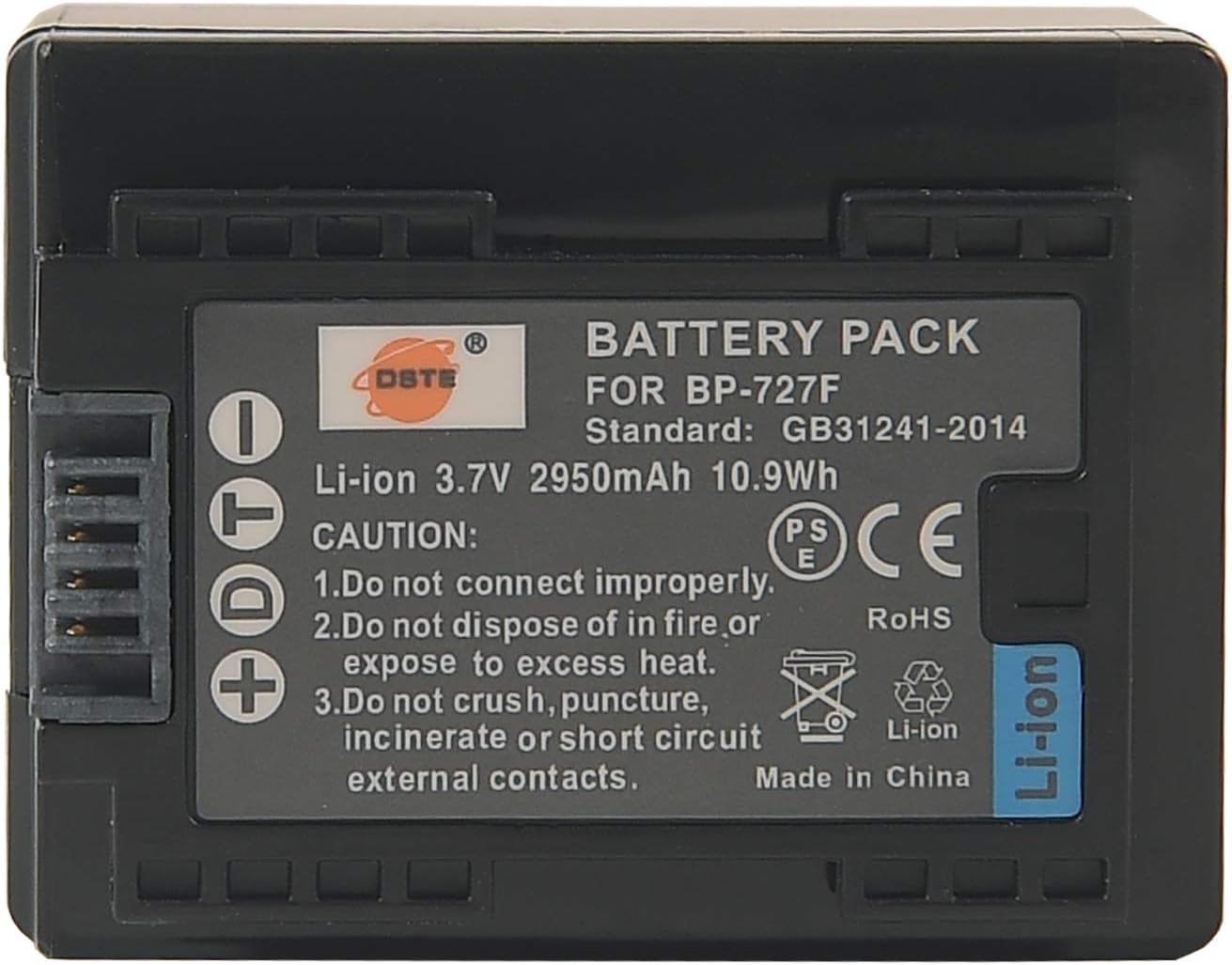 DSTE® BP-727 BP-727F Rechargebale Li-ion Battery for Canon VIXIA HF M50 M52 M56 M60 M500 M506 R30 R32 R36 R40 R42 R50 R52 R56 R300 R306 R308 R400 R500 R506 SLR Cameras as Canon BP-718