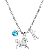 Horse Necklace • Pet Horse Jewelry • Racing Horse Pendant • Equestrian Gift Ideas • Horse Lover Charm Necklace for Women, Teens & Girls