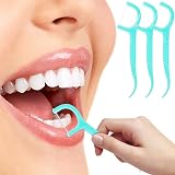 Medo 100 Pcs Dental Floss Sticks Interdental Cleaning Tool Blue view 6