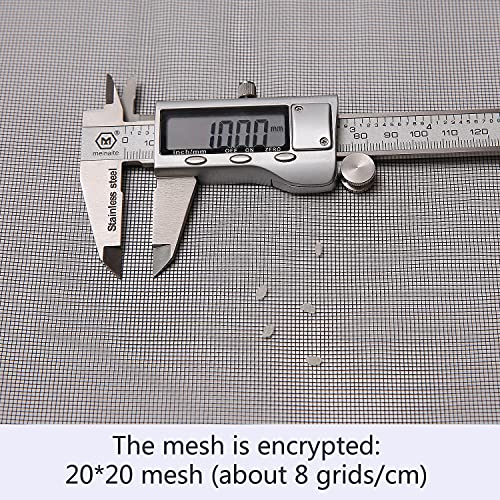 JOOFAN Window Screen Replacement, DIY Adjustable Polyester Fire-Retarded Mesh Window Screens Mesh for Window Doors, Patio Entry Porch Screens Mesh, Curtain Net(40\'\'X125\'\',Black)