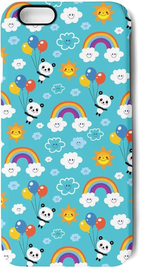 Amazon Com Sjsnbz Panda Rainbow Green Background Phone Case Back