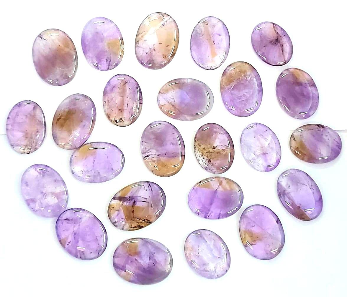 crystalmiracle Natural Ametrine Gemstone Pocket Stone Single Cabochon Crystal Healing Wellness Gift Reiki Feng Shui