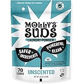 Molly's Suds Original Laundry Detergent Powder | Clean Laundry Detergent Powder for Sensitive Skin | Simple, Effective Ingredients, Stain Fighting | 70 Loads (Unscented)