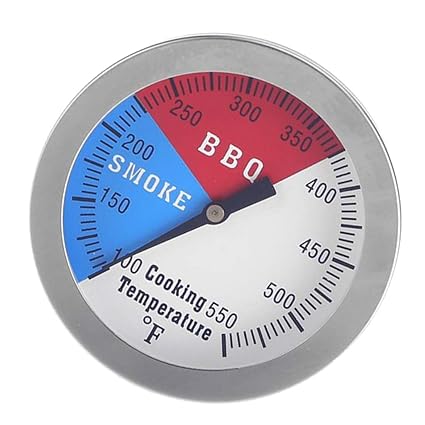 Kawn Stainless Steel BBQ Smoker Grill Thermometer Temperature Gauge Barbecue Tool