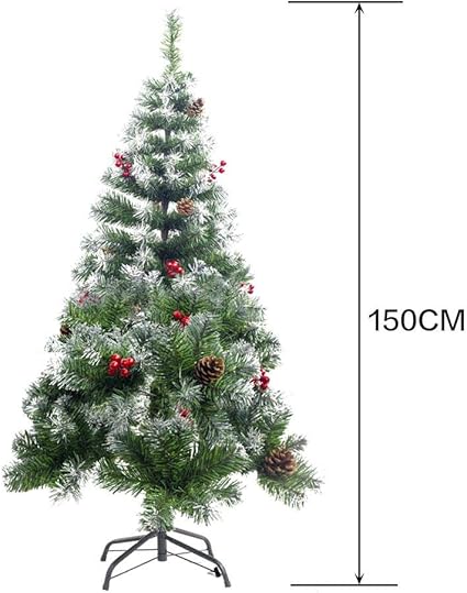 Albero Di Natale Con Pigne Fai Da Te.Beatie Verde Albero Di Natale Artificiale 5 Piedi 6 Piedi 7 Piedi 8 Piedi Ferro Staffa Per Albero Di Natale Con Pigne E Frutti Rossi Neve Per Famiglia Vacanza Decorazione Amazon It Fai Da Te