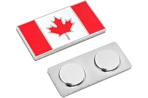 ZPINZ Canada Canadian Flag Enamel Lapel Pin with Magnetic Backing for jacket, backpack, memorial, clothes, bag, shirt, Red Wh