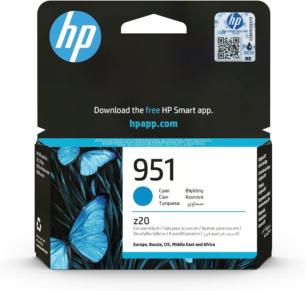HP CN050AE 951 Cyan Original Ink Cartridge One Pack for OfficeJet Pro