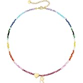 Treasure Bender Valentines Day Gifts for Kids Classroom - Colorful Beaded Initial Necklaces for Girls Kids Women Teen Girl Gifts Trendy Stuff 5 6 7 8 9 10 Year Old Girl Birthday Gift
