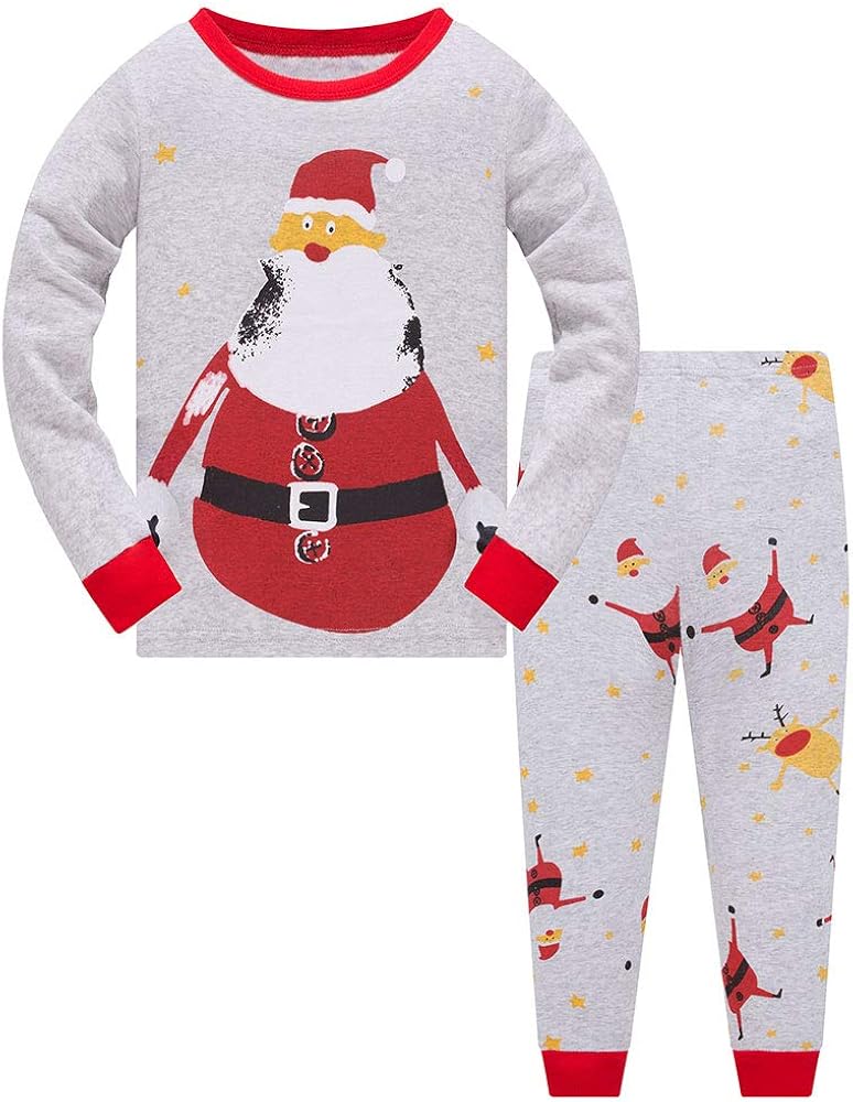 TEDD Pigiama in Cotone per Babbo Natale con Maniche lunghe Indumenti