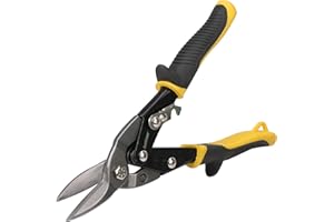 Hurricane 10 Inch Aviation Snips, Straight Cut Metal Shears for Aluminum, Plastic & Thin Gauge Sheet, Regular Sheet Metal Cut