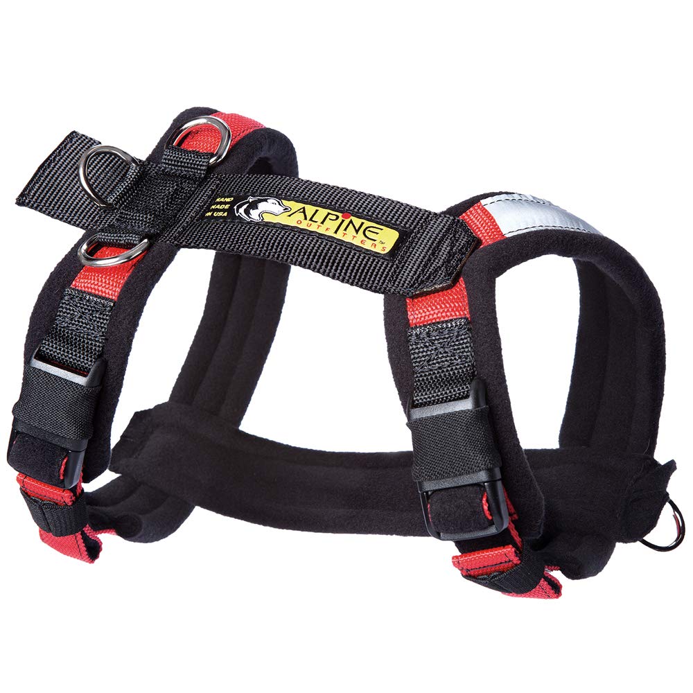 Adjustable Dog Harness, No-Pull D-Ring - Alpine Outfitters Urban Trail โ Padded, Reflective, Multi-Use for Hiking, Running, and Everyday Wear - Medium Red โ image 1
