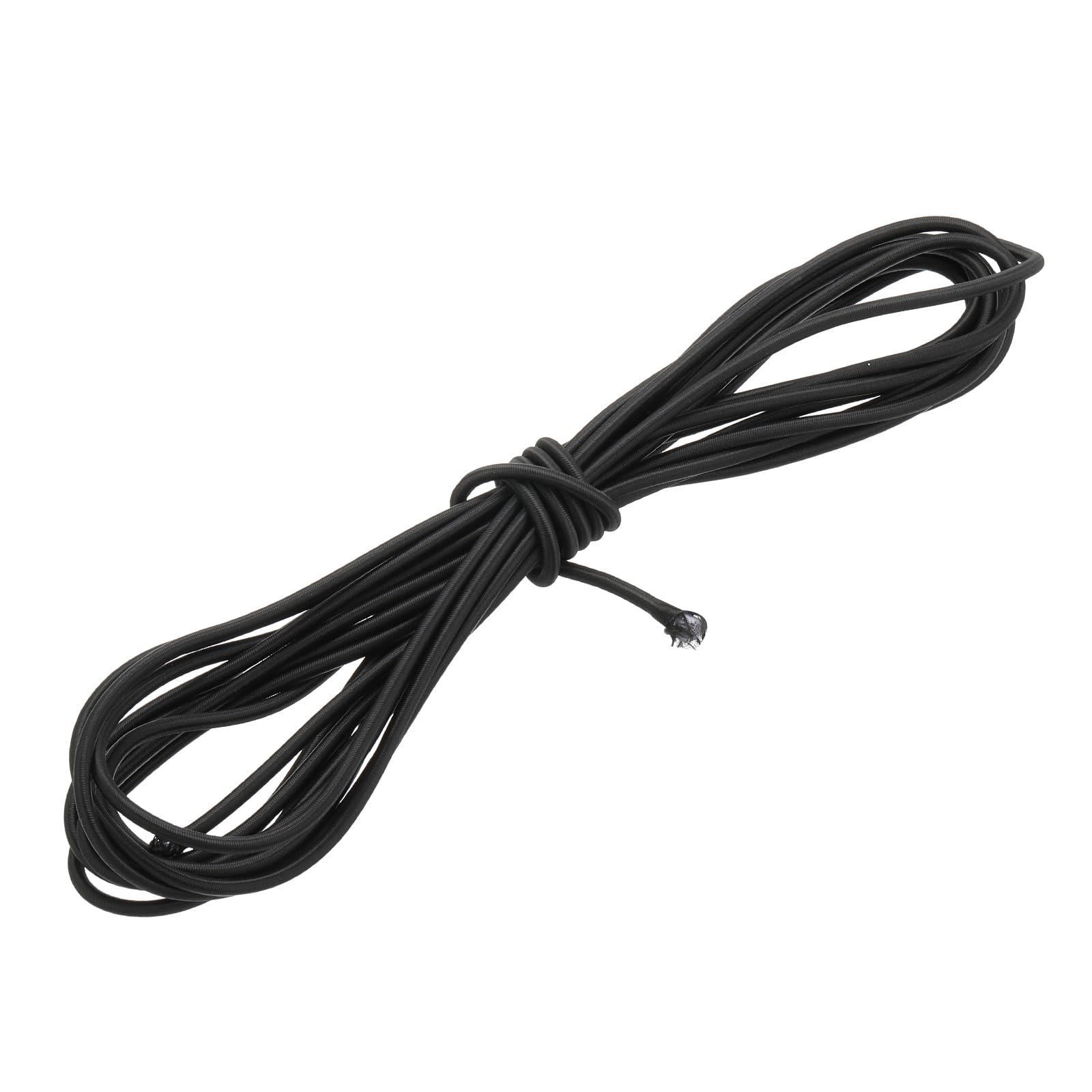 PATIKIL 3/16" x 25' Bungee Shock Cord, 5mm Thick Kayak Stretch String Rope Heavy Elastic Rope Marine Tie-Down Strap for Kayaking Boating Camping, Black
