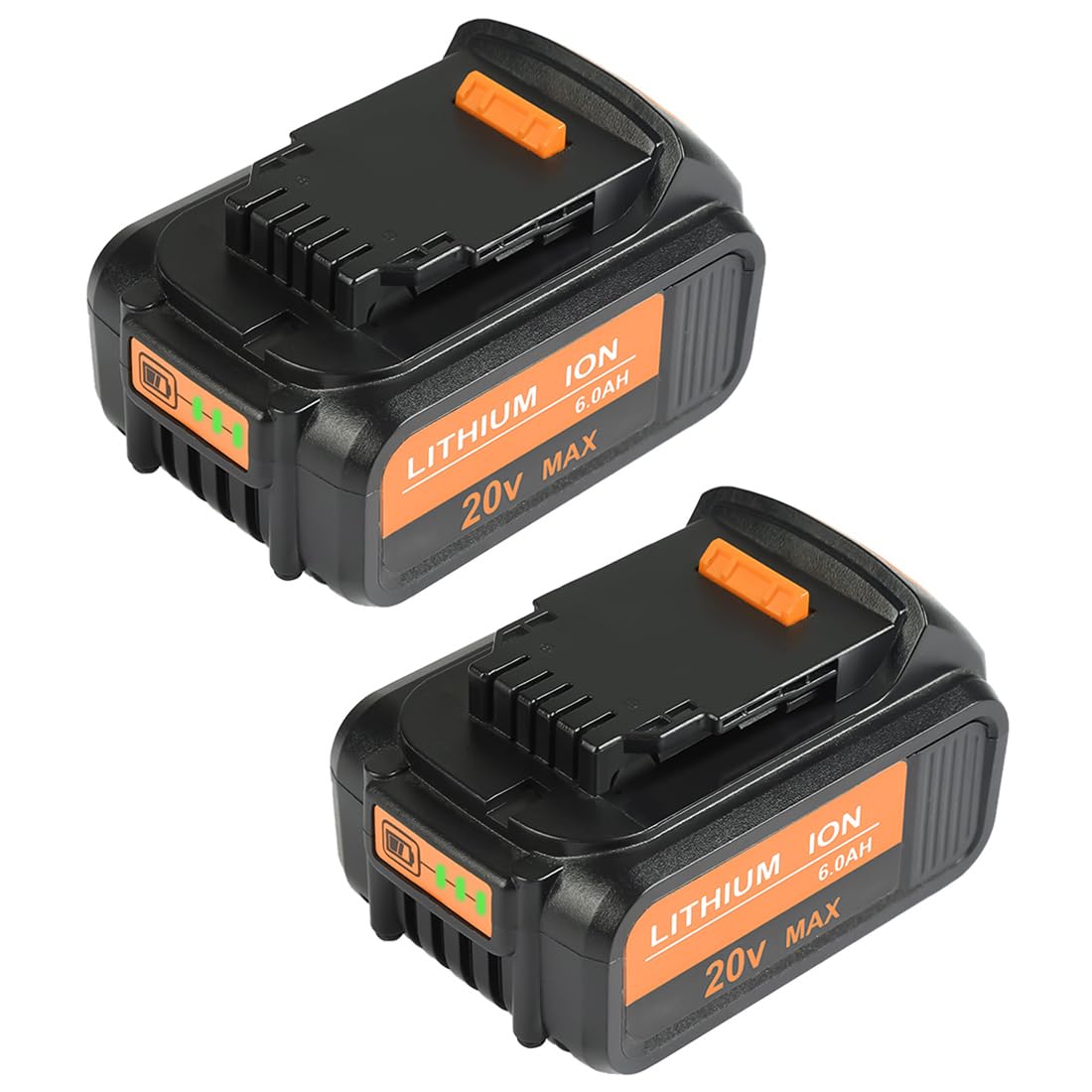 TeenPower Replacement for Dewalt 20V Battery 6.0Ah 2/pk Compatible with Dewalt DCB205 DCB206 DCB204 DCB180 DCB200 DCB203 DCB201