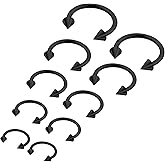 Eakxnig Septum Rings 18G Surgical Steel Snake Bite Jewelry Long Spike Horseshoe Lip Rings Smiley Piercing Jewelry for Women Men 6mm 8mm 10mm 12mm 14mm