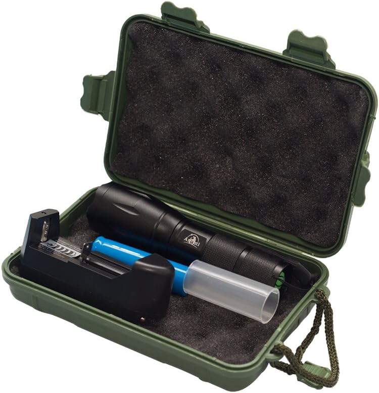 Powerful Brightest Tactical Led Flashlight - Anomi Flashlight Kit, Zoomable Adjustable Focus, 5 Modes, Water Resistant, Rechargeable 3000 MAh 18650 Lithium Ion Battery And Charger