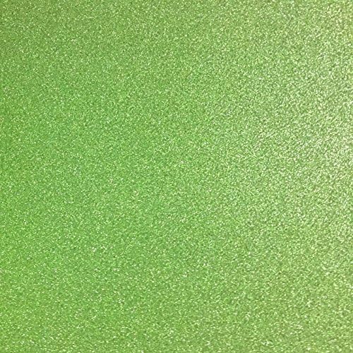 TooMeeCrafts 11 Inches by 8 Inches Glitter Cardstock Bright Green Color,Pack of 10