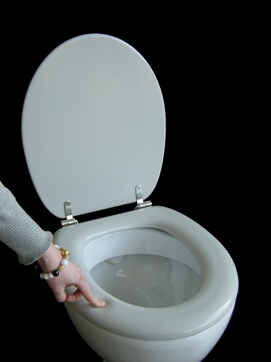 ADOB 69550 Polsi Soft Toilet Seat Padded with Stainless Steel Hinges