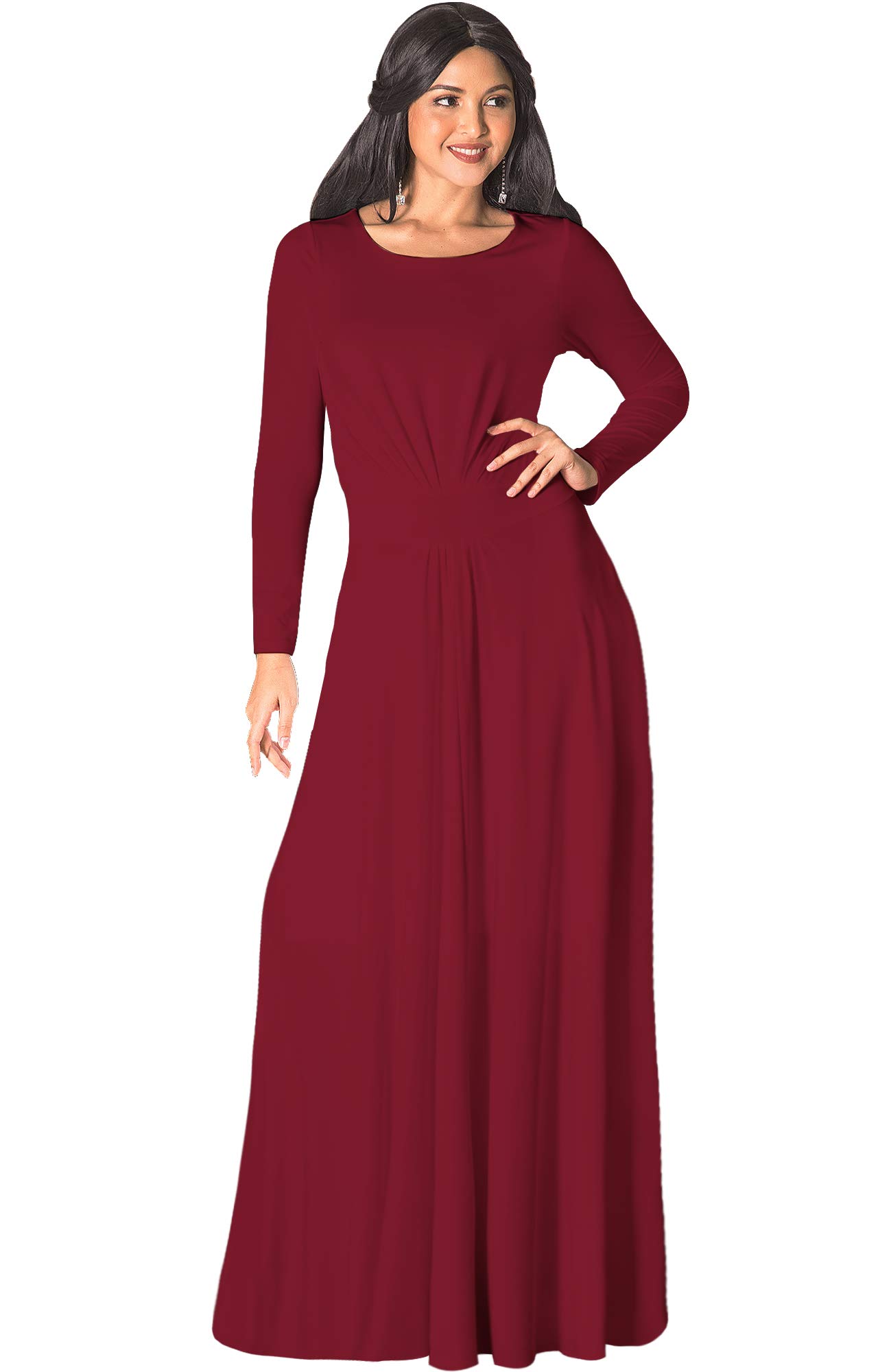 Koh Koh Womens Long Sleeve Flowy Empire Waist Fall Winter | Desertcart  Cayman Islands