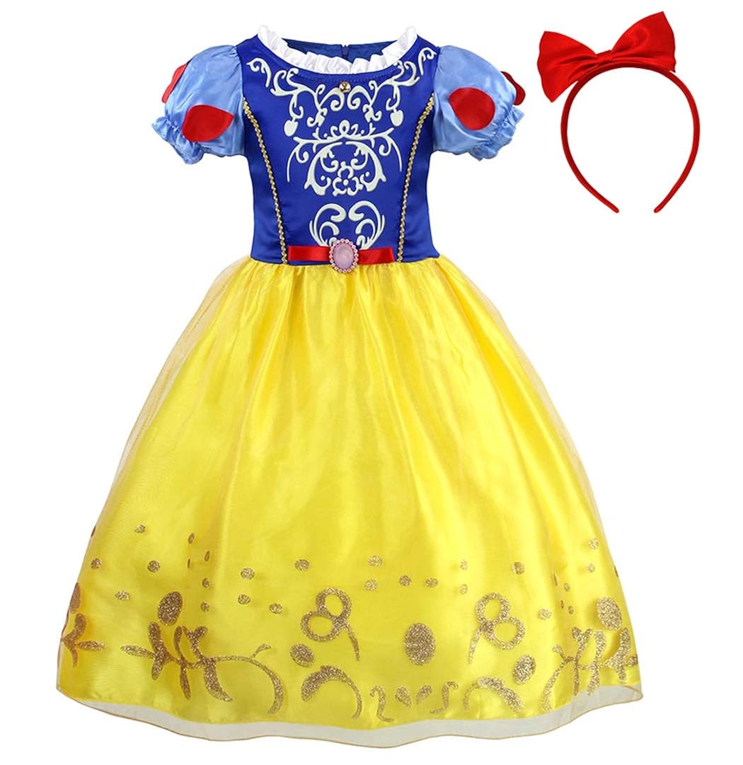 Jurebecia Little Girls Princess Costume for Halloween Party Kids Dress