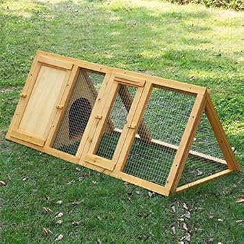 Beyondfashion Triangle Dextérieur En Bois Cage Clapier Pour Lapin