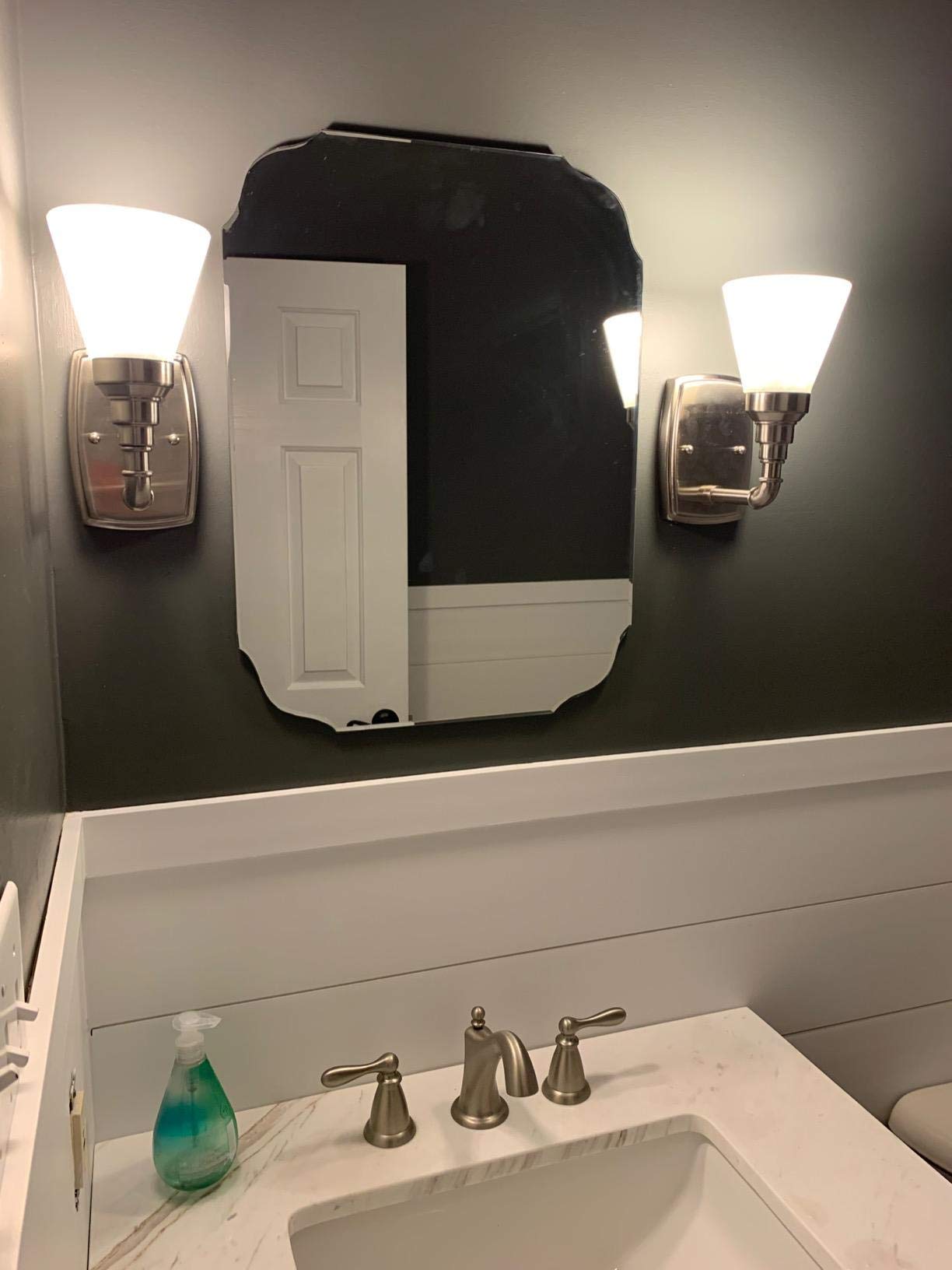 MX.home Wall Silver Backed Mirrored Glass Panel Best for Vanity, Bedroom, or Bathroom (18"x 24"), Sliver