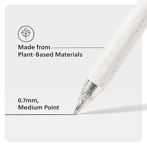 U Brands U-Eco Recycled Gel Click Pens, Set of 4, Pastel Speckle