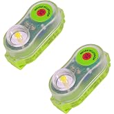 Life Jacket Light,2Pcs Automatic Locator Strobe Light Boat Safety Equipment | Marine Boat Flares, LED Camping Safety Survival Equipment, Positioning Life Jacket Strobe Light for Man Overboard Survival