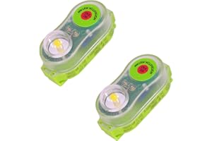 GBBAZU Life Jacket Light, Automatic Locator Life Jacket Strobe Light, Marine Boat Flares, LED Camping Safety Survival Equipment, Positioning Life Jacket Strobe Light for Man Overboard Survival (2Pcs Cyan)