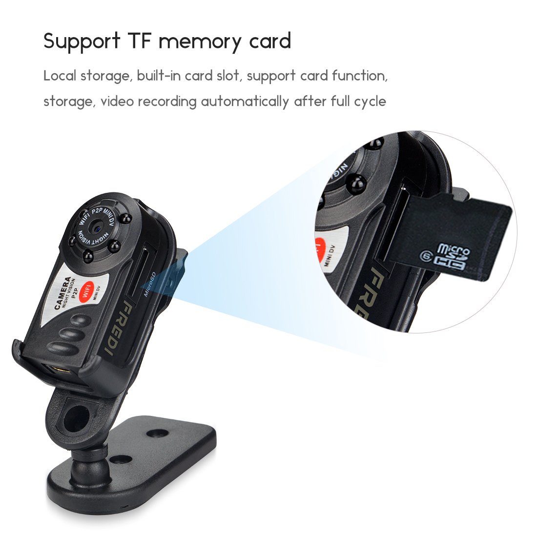 FREDI Mini Portable P2P WiFi IP Camera Indoor/Outdoor HD DV Hidden Spy