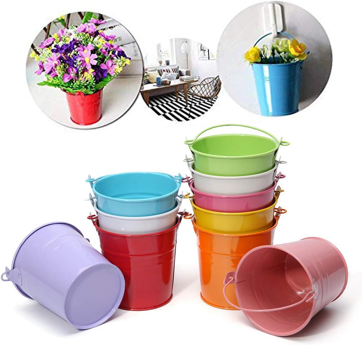 Kolibri-Dekorationen Für Blumentöpfe, 3 Stück – Aus Eisen & Glas, Bemalt, Für Garten & Terrasse