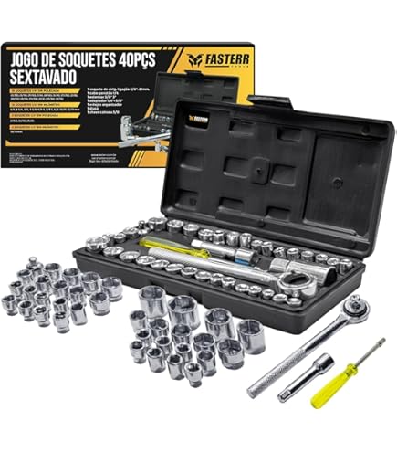 Kit De Chaves Soquete 132 Peças 1/2, 3/8 E 1/4 FHST2132 - Fixtec