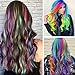30 Pcs Colorful Clip in Hair Extensions 20 Inch Party Highlights Synthetic Hairpieces Long Curly Multi Colors Synthetic Hair Extensions for Women Girls