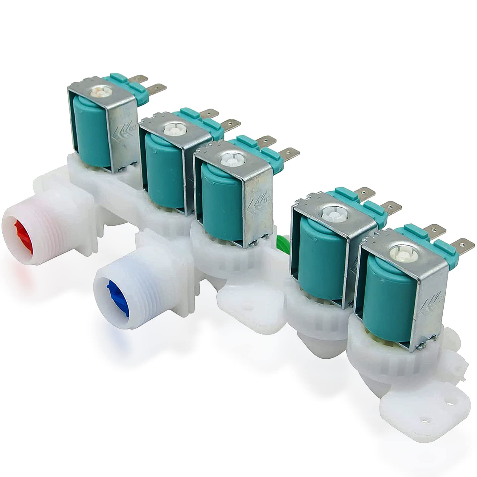 Photo 1 of DC97-15459G Water Inlet Valve Assembly Fit for Samsung Washer, Replaces AP5623056 PS4220861 EAP4220861 3276197 WA45H7000AW WA48H7400AW?Upgraded 5-Solenoid Design, Leak-Proof)?