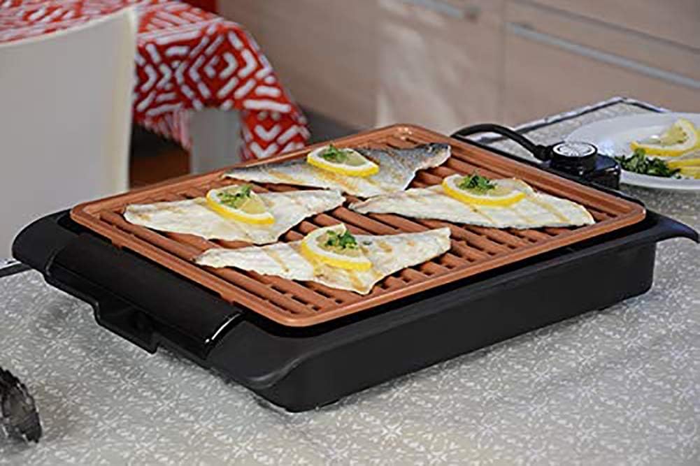 review WYQ Korean Electric Non-Stick Electric Grill, Cooking and Grilling Indoor Grill, Easy to Clean, Non-Stick Electric Grill-1250W