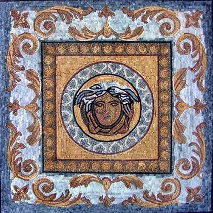 Mozaico Marmo Medusa Mattonelle Di Mosaico Di Pietra Muro Di