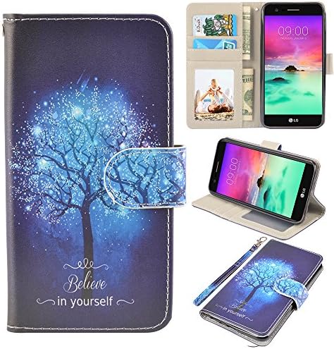 LG stylo 3 Case, UrSpeedtekLive LG stylo 3 Wallet Case, Premium PU Leather Flip Wallet Case Cover w/Card Slots & Kickstand Compatible with LG stylo 3, Believe in Yourself
