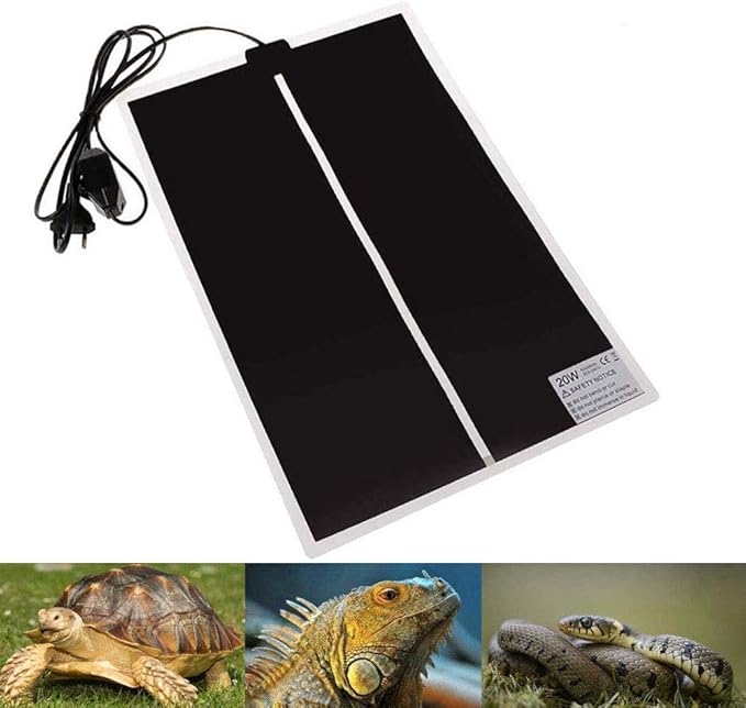 PeSandy Reptile Heating Pad with Temperature Adjustment, 110V NonAdhesive Heat Mat