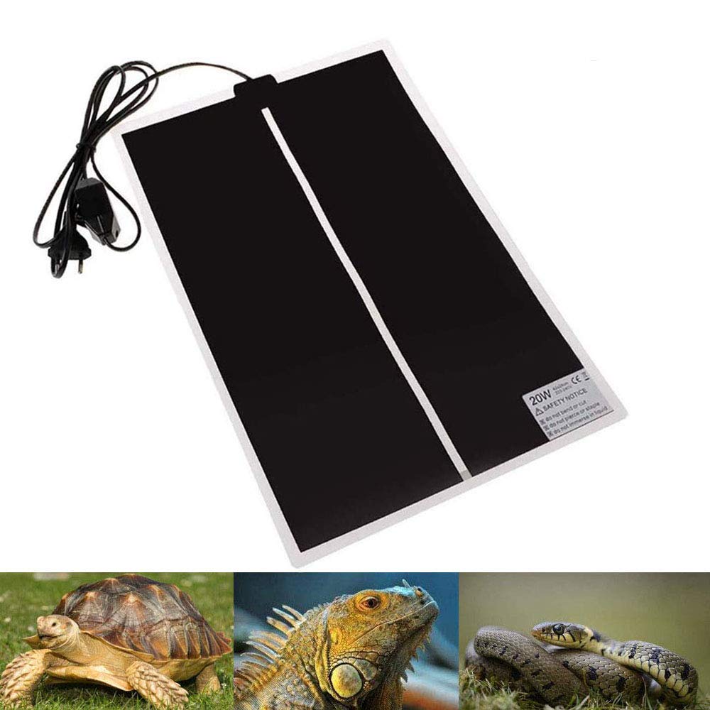 Photo 1 of PeSandy Reptile Heating Pad with Temperature Adjustment, 110V Non-Adhesive Heat Mat for Reptiles Tortoise Snakes Lizard Gecko Hermit Crab Turtle Amphibians - 20W Removable Under Tank Heat Pad