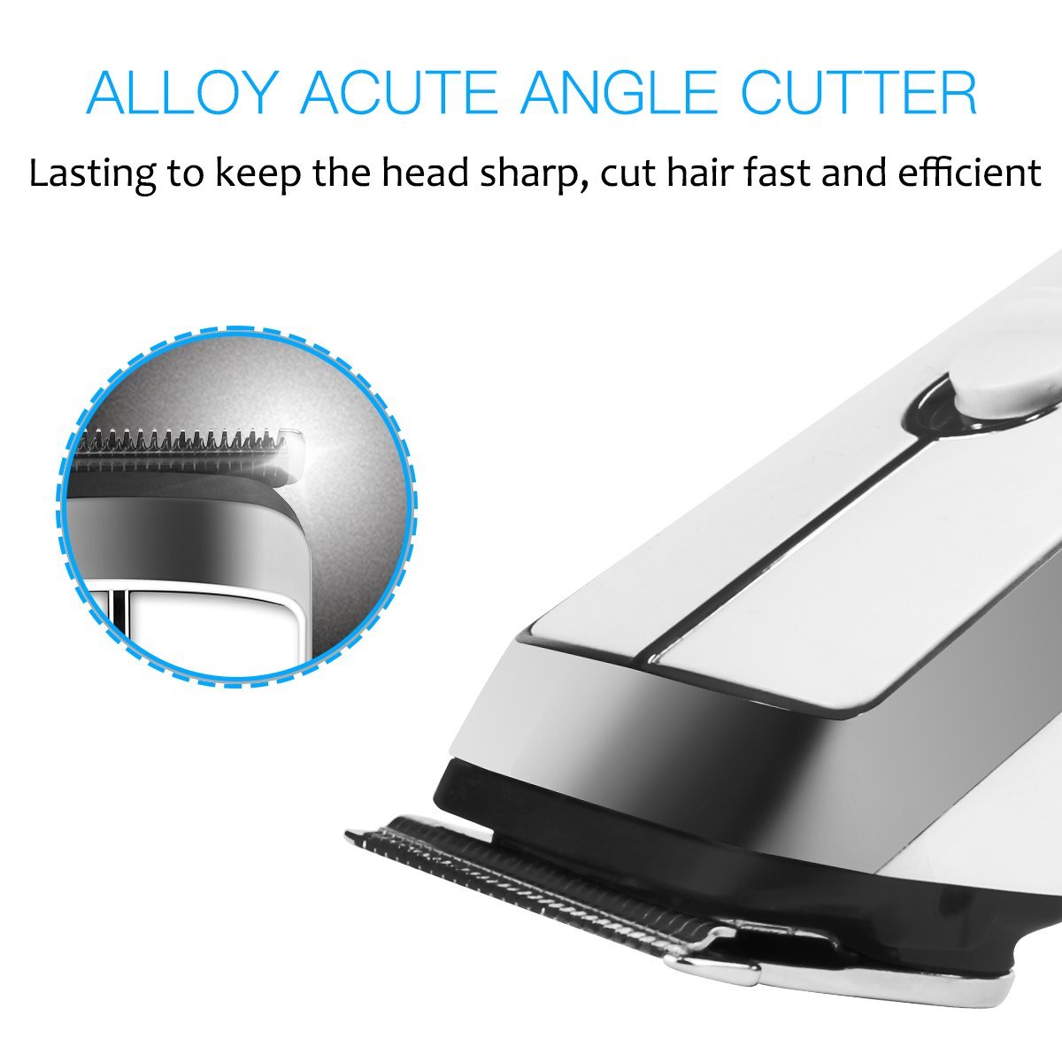 Dr.HeiZ Professional Hair Clippers-Rechargeable Haircut Kit,Wireless Fashion Hair cutting,Hair Trimmers for kids and adults(White)