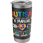 Autism Doesn't Come With A Manual It Comes With A Grandma Stainless Steel Insulated Tumbler